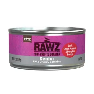 24/5.5oz Rawz Senior Beef,Green,Pump Cat - Health/First Aid